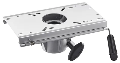 Zdjęcie produktu dla Podstawa siedziska łodzi VEVOR z regulacją przesuwu do przodu i do tyłu, podstawa siedziska łodzi ze stopu aluminium z suwakiem, ruch przesuwny 127 mm, wodoodporna i odporna na rdzę, odpowiednia do słupków cokołowych