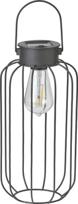 Produktbild von LED Solar Laterne Dämmerungssensor Industrielook IP44 Garten