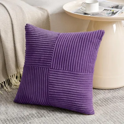 Produktbild von Kissenbezug Violett 35x35 cm Kordsamt 1 Stück Ohne Füllung