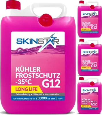 Immagine prodotto di SkinStar Antifreeze G12 antigelo per radiatori -35°C refrigerante per auto - Contenuto: 5L