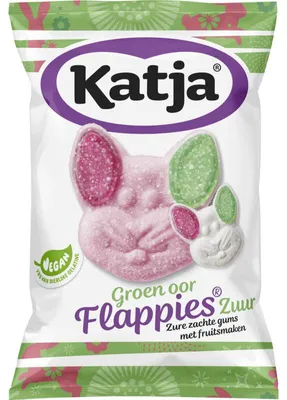 Produktbild von Katja Flappies Zuur 250g – Fruchtig-saure Fruchtgummi-Snacks, lecker