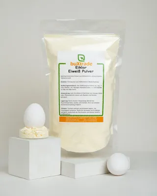 Produktbild von 500 g Eiweiß | Eiklar Pulver | Sprühgetrocknet | Eier | Ei | Buxtrade