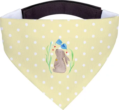 Produktbild von Mr. & Mrs. Panda Hundehalstuch Hase Blume - Gelb Pastell - Geschenk, Hoffnung, Ostern, Halstuch, Schwangerschaft, Taufe, Hund, Kaninchen, Hunde, Geburtstag, Tuch, Für
