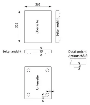 Image de Planche à découper en plastique - Blanc - L 32.5 x l 26.5 cm