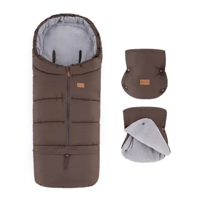 Produktbild von PETITE&MARS Winterfußsack Jibot 3in1 + Handschuhe für Kinderwagen, Farbe: Jasie Dark Walnut