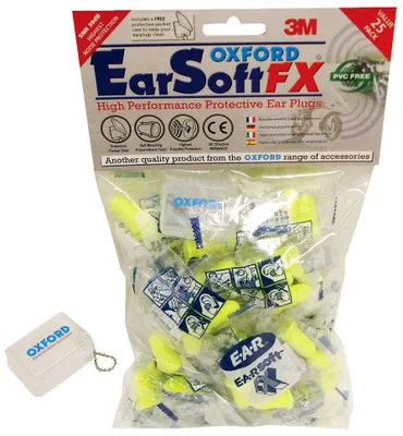 Image de Bouchons d'oreilles Oxford SNR 39 dB, sachet de 25 paires, protection auditive Ear Plugs" taille universelle"
