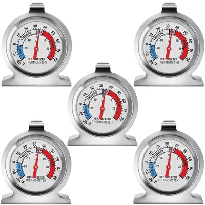 Imagen del producto de Juego de 5 termómetros para refrigerador, con pantalla grande, ideales para la cocina y para acampar