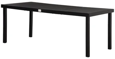 Produktbild von Outsunny Gartentisch für 8 Personen Esstisch Aluminiumtisch Kunststoff Schwarz