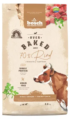 Productafbeelding van Bosch Hondenvoer, droogvoeding voor volwassen honden, 70% rundvlees, volwassen honden, 2,5 kg