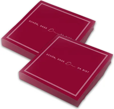 Produktbild von ITENGA 40x Servietten Schön dass du da bist V3 bordeaux rot