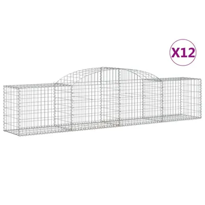 Obrázek produktu pro Klenuté gabionové koše 12 ks 300x50x60/80 cm pozinkované železo