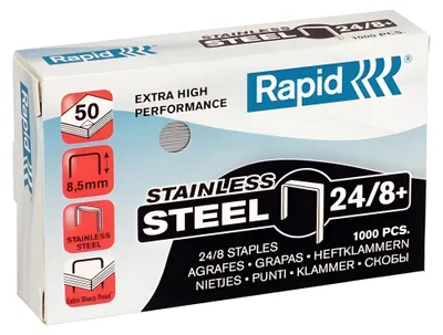 Produktbild von Rapid 24858300 Heftklammern 24/8mm Super Strong 1000 Stück