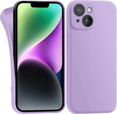 Produktbild von Hülle für Apple iPhone 14 Plus - Handyhülle mit Kameraschutz Cover aus Silikon in Lila