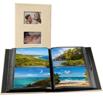 Produktbild von Fotoalbum für 200 Fotos mit Leinenbezug