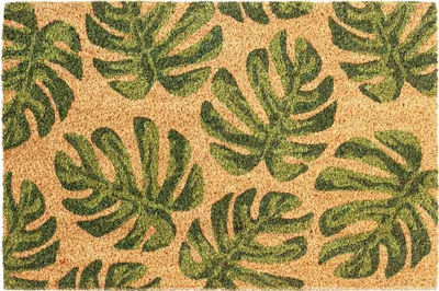 Produktbild von Nicola Spring Kokosfaser-Fußmatte – 90 x 60 cm – Monstera