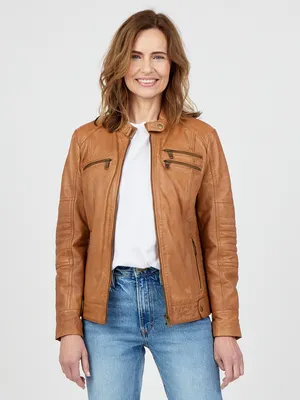 Produktbild von JCC Lederjacke Sirpa Damen cognac 34