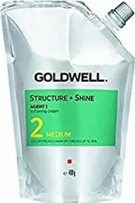Imagen del producto de Goldwell Structure + Shine Agent 1, crema suavizante, tamaño medio, 400 gramos