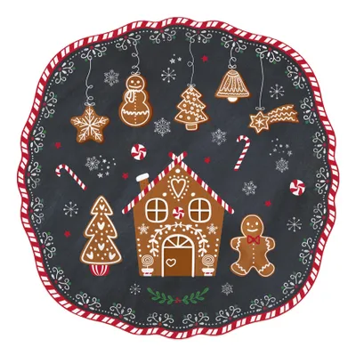 Produktbild von Kuchenteller GINGERBREAD Lebkuchenmännchen D. 21,5cm Porzellan Easy Life