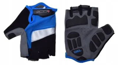 Produktbild von Leoshi LSL3015 Kurz Fahrradhandschuhe Gel-gepolstert Blau