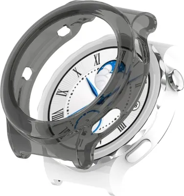 Produktbild von Schutz Tasche Hülle für Huawei Watch GT 3 Pro 46mm Case Cover Bumper Etui Tasche, Farbe:Schwarz