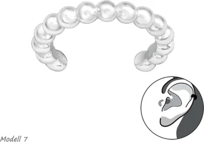 Produktbild von Ear Cuff Ohrklemme Silber 925: Ohrring ohne Loch Modell 7