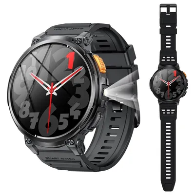 Produktbild von Smartwatch Herren 1.85" Großes Display und 730mAh Akku, IP68 Wasserdicht/120+Sport Modus/Herzfrequenz, Schlaferkennung Outdoor Smart Watch Herren