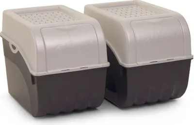 Produktbild von Novaliv 2x Groß 9L perlmut Gemüsebox Kartoffel Aufbewahrungsbox Vorratsdose Obstaufbewahrung Behälter Obsttopf