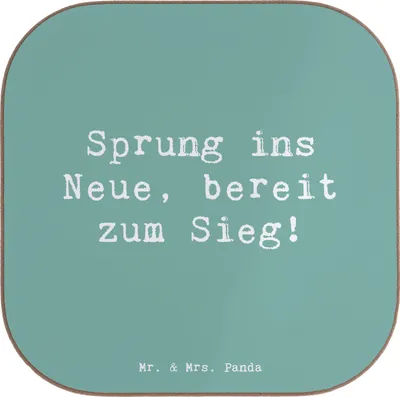 Produktbild von Mr. & Mrs. Panda Untersetzer für Gläser Spruch Sich in einer neuen Sportart versuchen - Meeresbrise - Geschenk, Spaß am Sport, Mut, Trost, Coaster, Vertrauem, Zuversicht