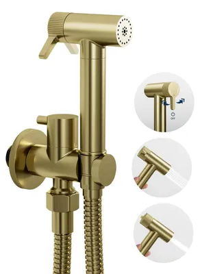 Image de Douchette pour bidet, support double et porte-savon