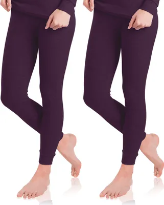 Produktbild von 2er Pack Damen Ski- & Thermohose - Lila XL