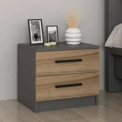 Immagine prodotto di Iune - Comodino, 50x47x40h cm Marrone Noce, un Ripiano