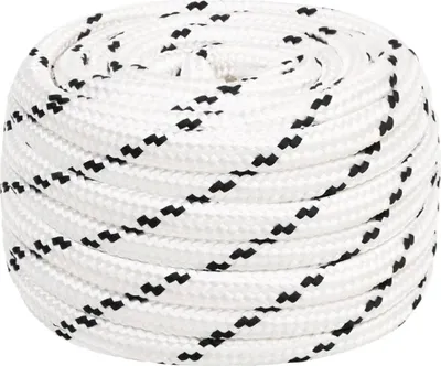 Produktbild von The Living Store Bootsseil Geflochten Weiß 20 mmx50 m Polyester