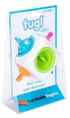 Produktbild von Fat Brain Toy Co. Tugl Cube, Fidget Pop, 2 Jahr(e), Mehrfarbig, Weiß