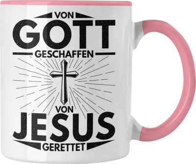 Produktbild von Trendation - Christentum Geschenk Tasse Christ Kirche Galuben Geschenk Ostern (Rosa)