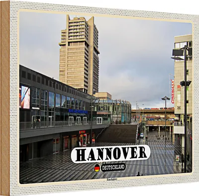 Produktbild von Holzschild Städte Hannover Raschplatz Stadt 30x20cm