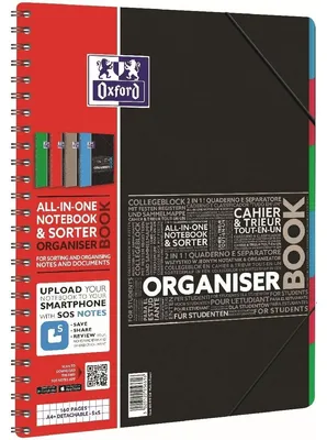Produktbild von Oxford Studium Collegeblock ´ORGANISERBOOK´, A4+, kariert - 1 Stück