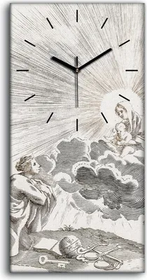 Produktbild von Wandbild Leinwand Bilder mit Uhr 30x60 Zeichnen Abstrakte Antike Kinder Kunst - schwarze Hände
