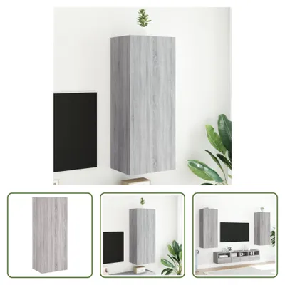 Produktbild von The Living Store TV-Wandschrank Grau Sonoma 40,5x30x102 cm Holzwerkstoff