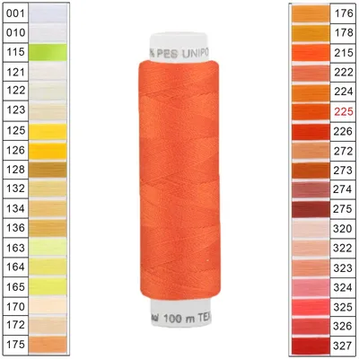 10 x 100m / 1 Spule Unipoly 120 TEX14x2 Polyester dunkelorange