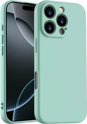 Obrázek produktu pro Pouzdro pro iPhone 16 Pro Měkký tekutý silikonové, nárazuvzdorné gumové pouzdro Tyrkysový