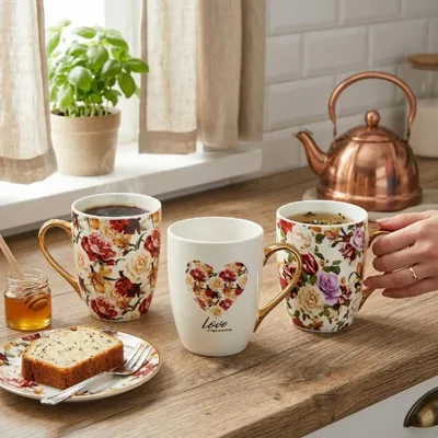 Imagen del producto de Taza de porcelana Florina Mia, 340 ml