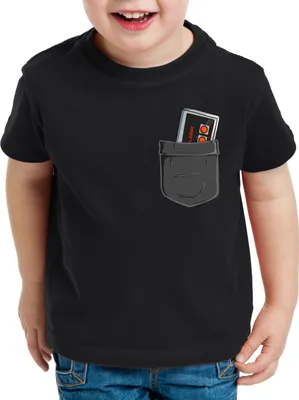 Produktbild von style3 8-Bit  Brusttasche Kinder T-Shirt controller gamepad