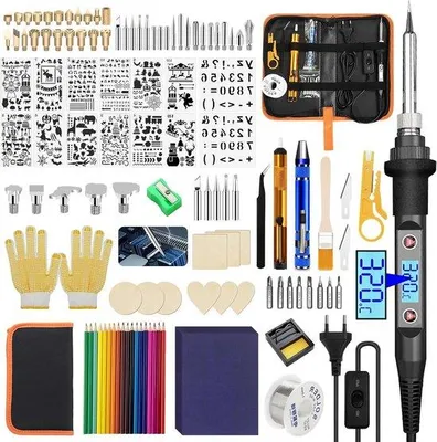 Image de Kit de fer à souder 80 W, réglable, 112 pièces, créatif