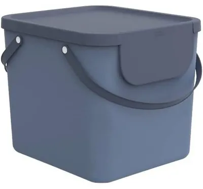 Zdjęcie produktu dla System sortowania prania Rotho 40 L Albula z tworzywa sztucznego - Pojemnik na pranie z pokrywą - Kosz na pranie 40,0 x 35,8 x 34,0 cm - Sortownik na pranie