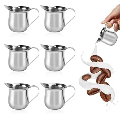 Produktbild von Solidchoice – Set mit 6 Mini-Milchkännchen aus Edelstahl