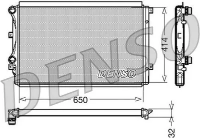 Produktbild von Kühler, Motorkühlung DENSO DRM32015