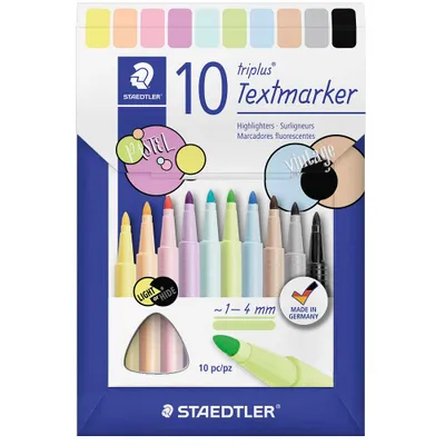Zdjęcie produktu dla STAEDTLER® 362 C10 Zakreślacz triplus textsur, 10 sztuk w etui