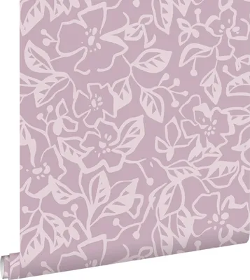 Immagine prodotto di ESTAhome carta da parati foglie e fiori lilla 50 x 900 cm