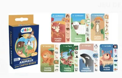 Immagine prodotto di J.A.D.E - 7: Gioco per famiglie a tema animali - Gioco di carte - 142121 - 54 carte - [Informazioni aggiuntive mancanti]