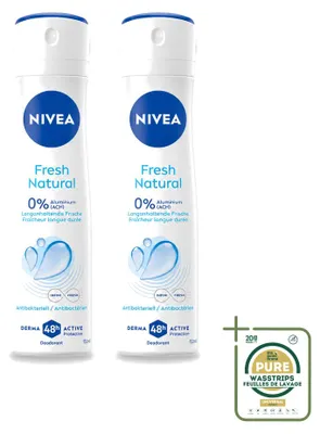 Immagine prodotto di 2 deodoranti spray NIVEA Fresh Natural, 150 ml, confezione risparmio, 2 pezzi